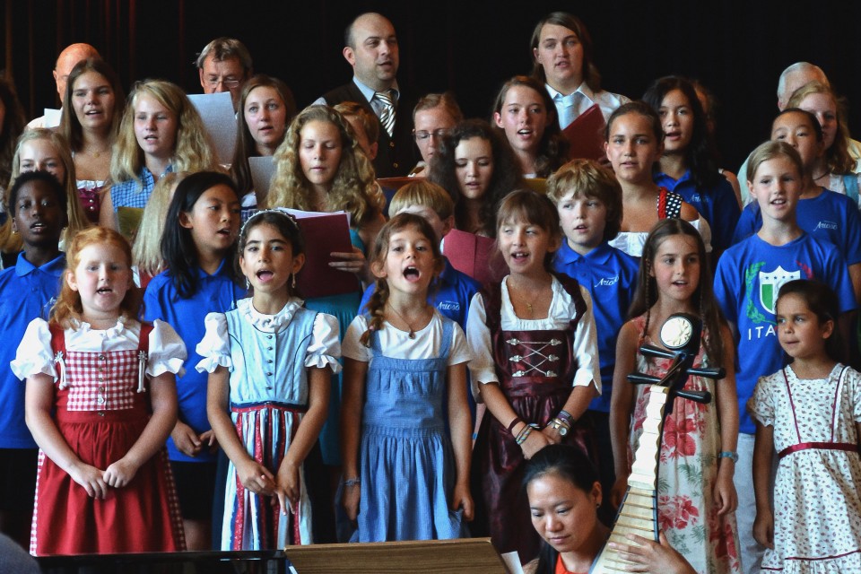Children’s choir singing